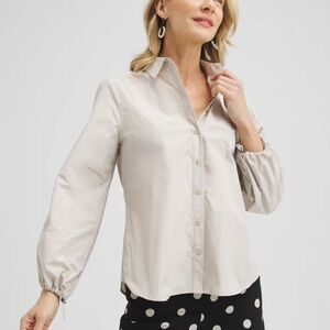 Chicos Bungee Sleeve Shirt NWT’s Size 10-Medium